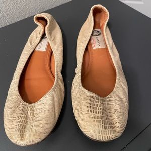 Lanvin Gold Ballet Flats